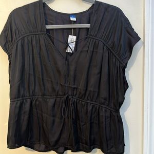 NWT Black silky Old Navy blouse